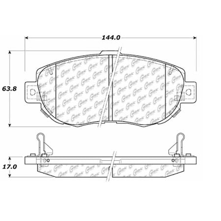 Centric Parts Posi-Quiet Ext. Wear Pad, 106.06190 106.06190